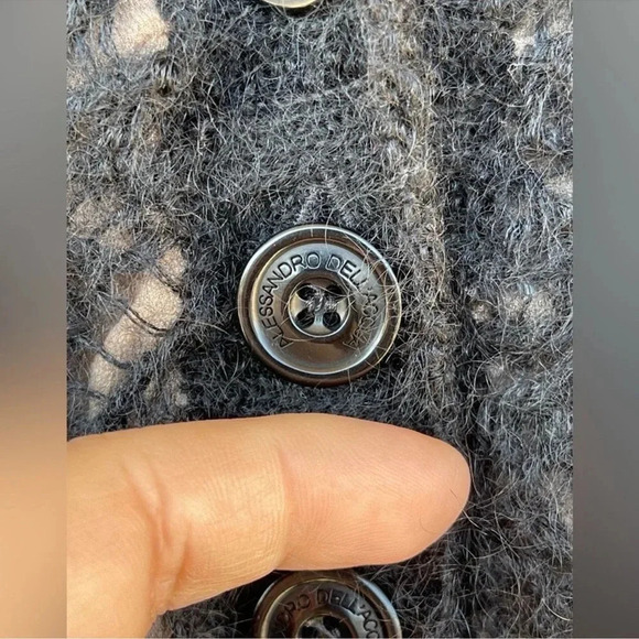 Alessandro dell 'acqua mohair sweater cardigan 42/2 - Picture 3 of 9